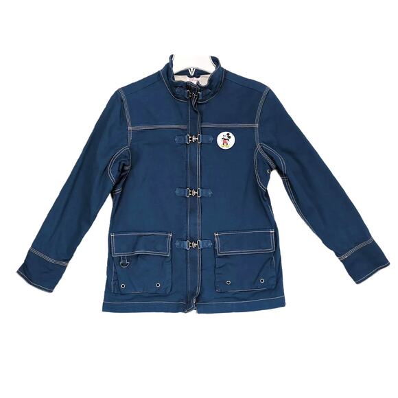 Disney Women's S Navy Blue Mickey Mouse Full-Zip & Toggle Utility Jacket Coat - Picture 1 of 9